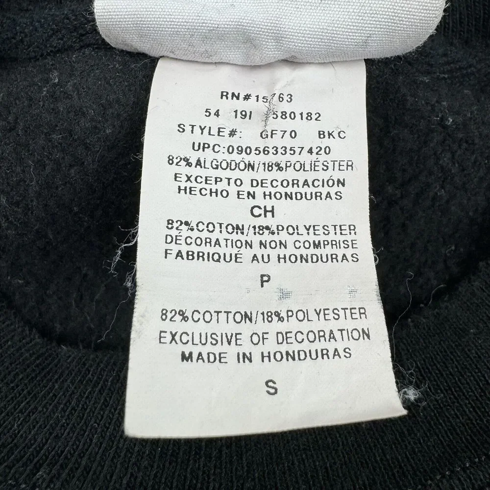 Champion Reverse Weave Crewneck Sweatshirt Mens Size Small Black Pullover - Picture 13 of 14